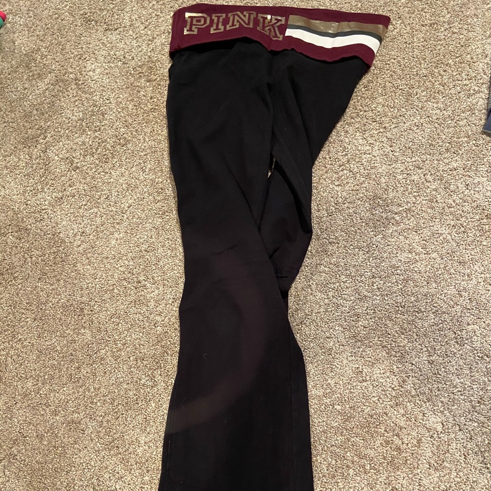 Pink Yoga Bootcut Leggings